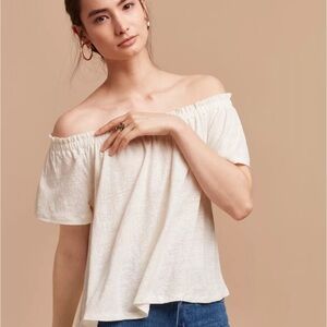 Wilfred 100% linen sartre tshirt in oak - size medium NWT